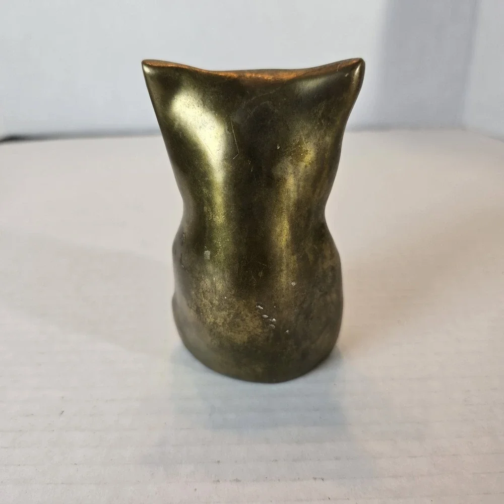 Vintage‎ Mid-Century Brass Panda Bear Made in Korea Nice Patina 4.5